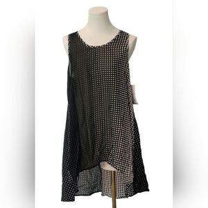 Kaktus Black and White Polka Dot Top